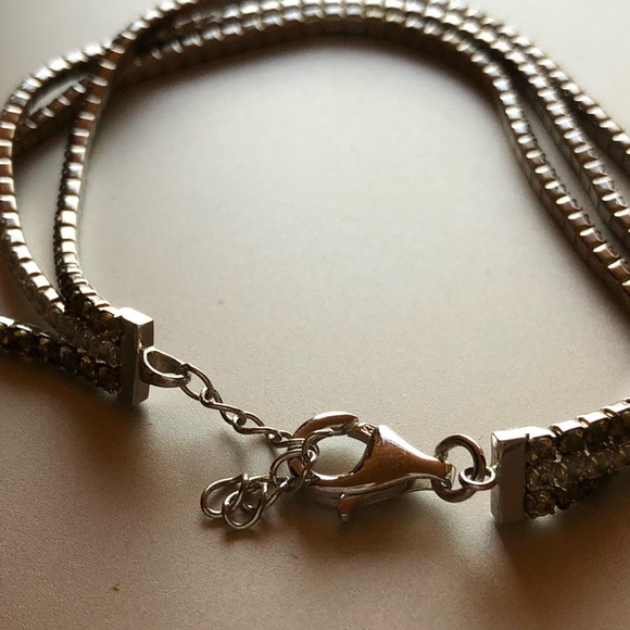 NWOT Sterling Silver White Topaz & Citrine Bracelet - Picture 10 of 12